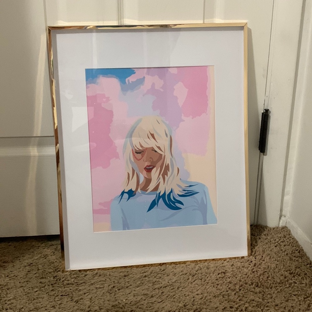 Framed Lover era poster!! Gold frame art.